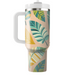 Tropical Leaves Geometric  Custom Tumblers