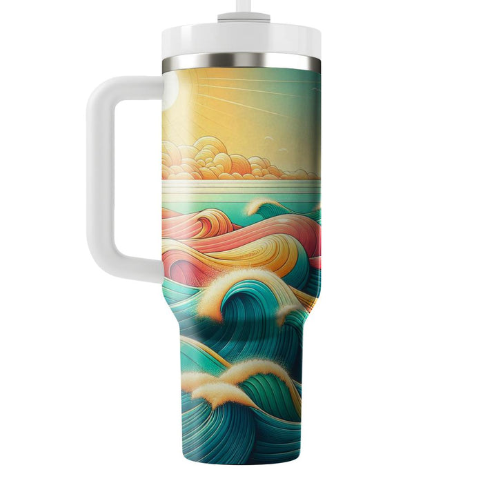 Bright Horizon Waves  Unique Tumblers