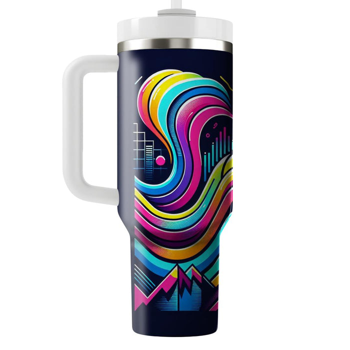 Retro Neon Dreams  Unique Tumblers