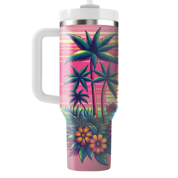 Tropical Retro Fusion  Tumbler Cups