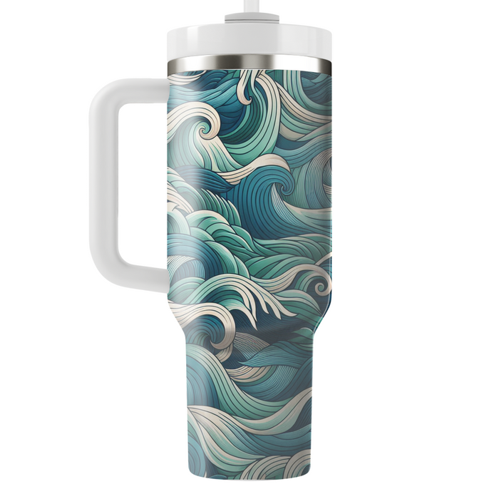 Artistic Wave Cascade  Custom Tumblers