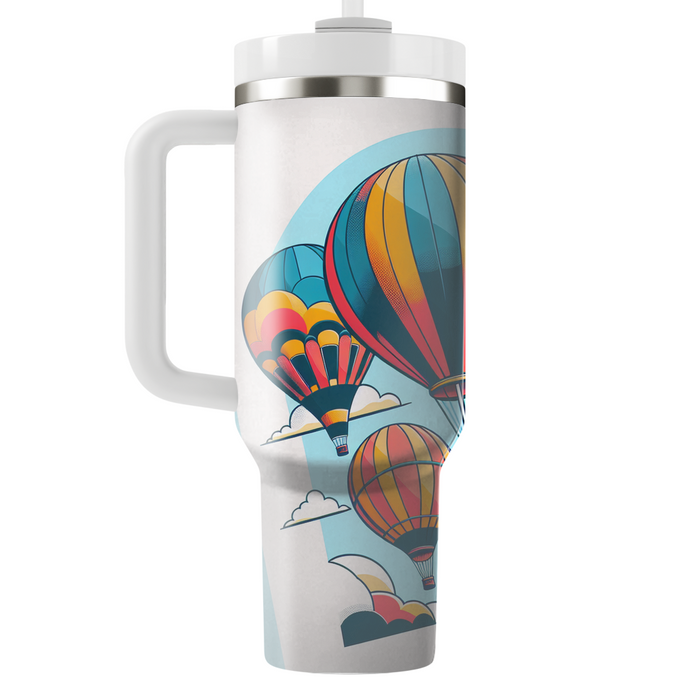 Whimsical Hot Air Balloon Journey  Custom Tumblers