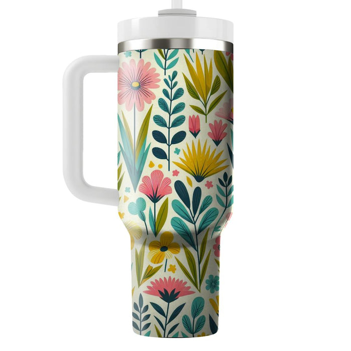 Sunny Meadow Pattern  Tumblers With Lids