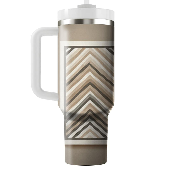 Sophisticated Chevron Chic  Tumblers With Lids