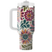 Modern Floral Tapestry Tumbler Cups