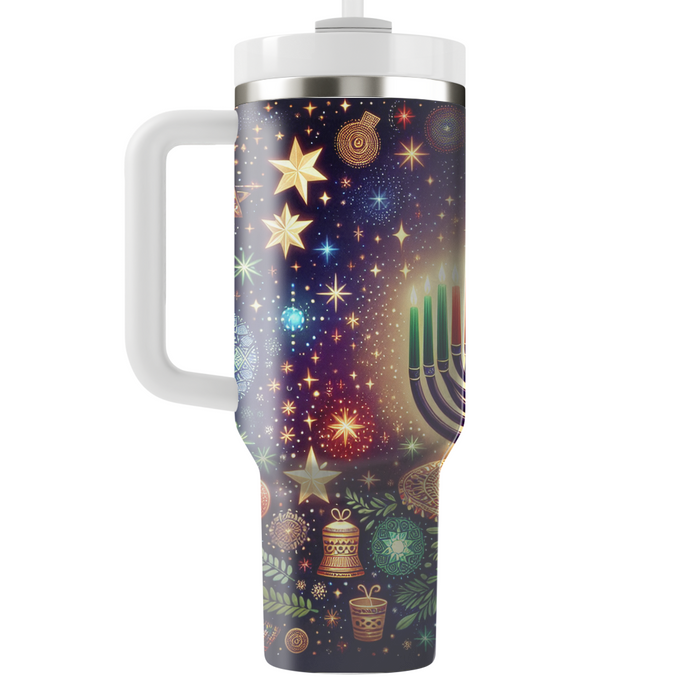 Starlit Kwanzaa Gathering Tumblers With Lids