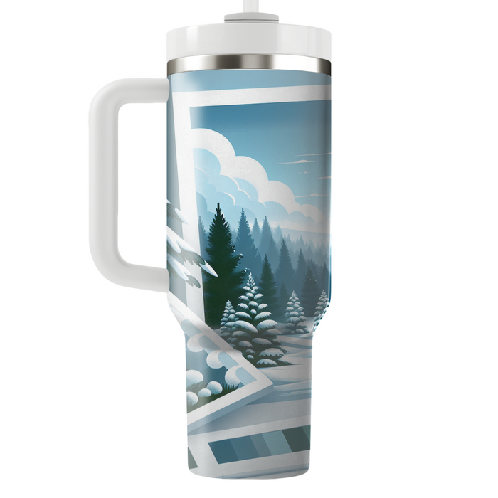 Winter Frosted Pine  Personalized Tumblers