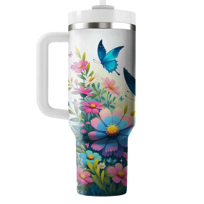 Vibrant Butterfly Dance  Insulated Tumblers