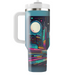 Vibrant Neon Art Print Custom Tumblers