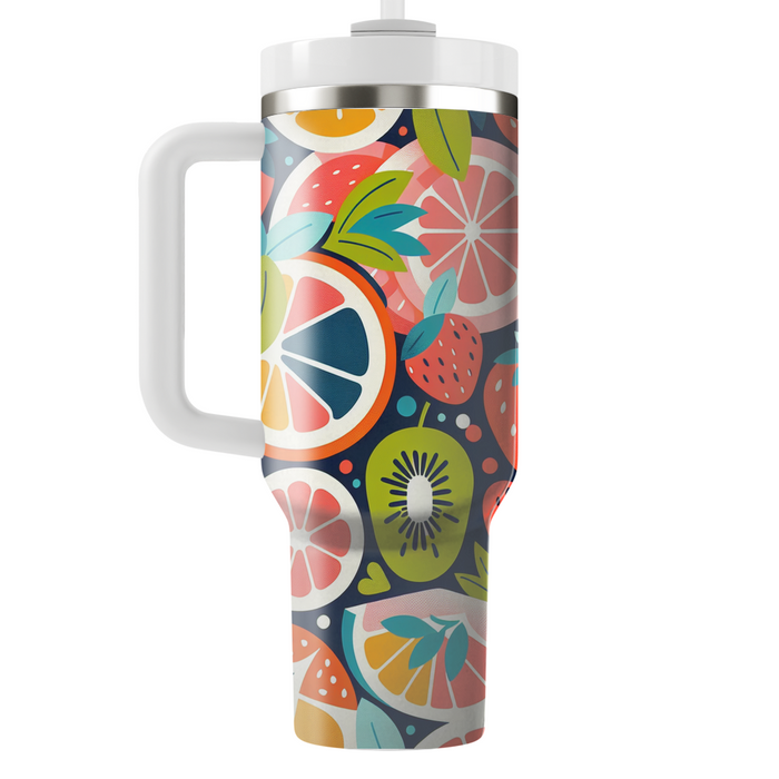 Retro Fruit Medley Travel Tumblers