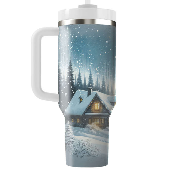 Winter Cabin Retreat  Personalized Tumblers