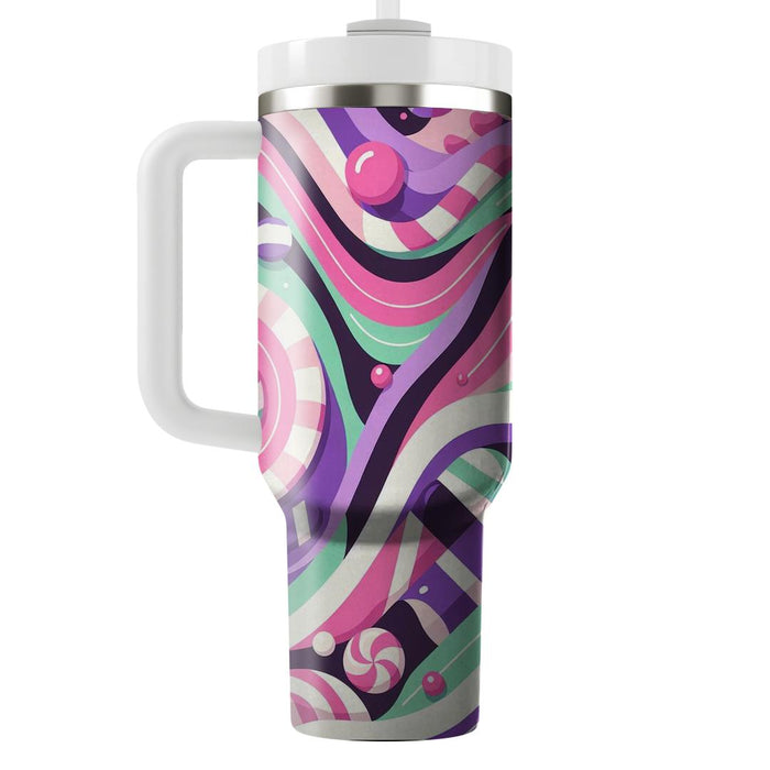 Whimsical Candy Stripe  Custom Tumblers