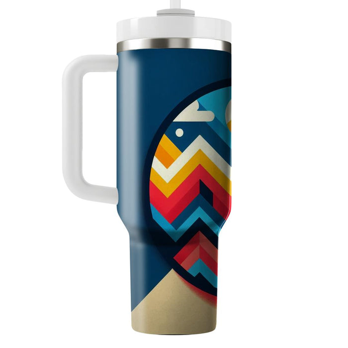 Bold Chevron Color Block  Custom Tumblers