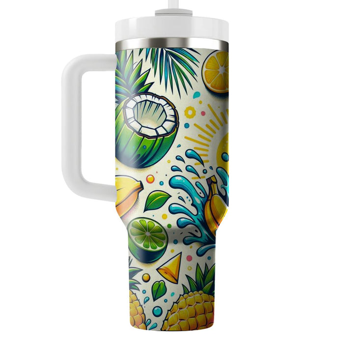 Vibrant Summer Splash  Travel Tumblers