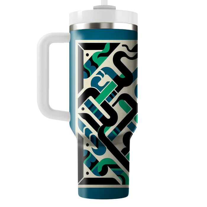 Zigzag Serpent Pattern  Insulated Tumblers