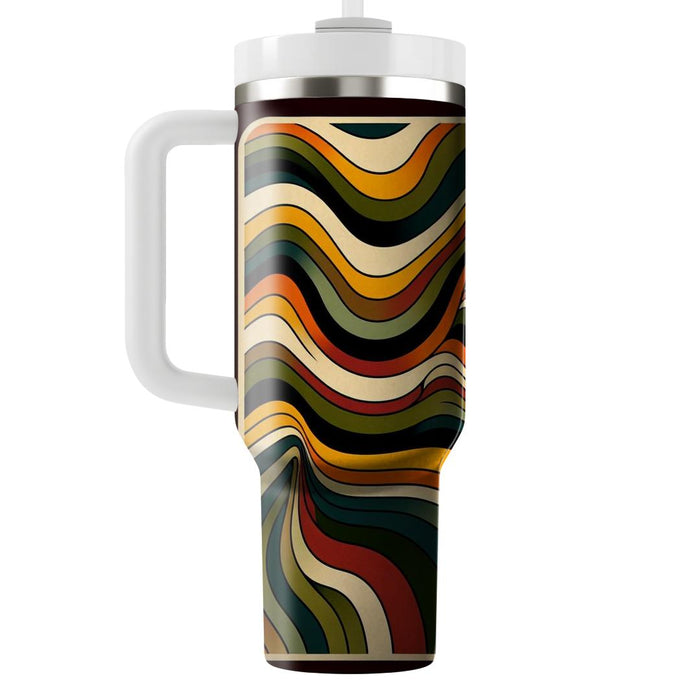 Vintage Vinyl Waves  Personalized Tumblers