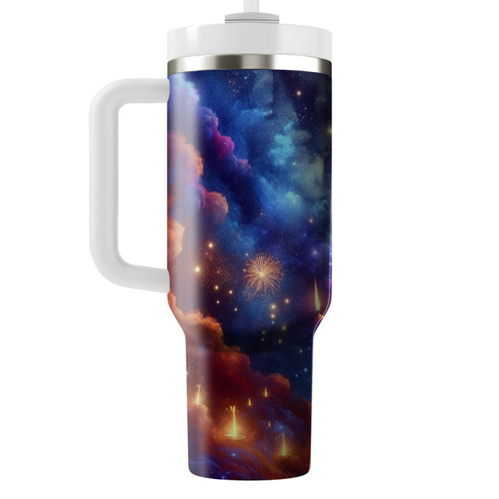 Galaxy Of Lights - A Diwali And Space Fusion  Custom Tumblers