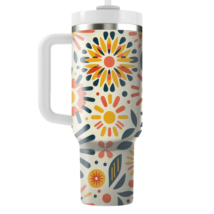 Sunny Radiance Pattern  Custom Tumblers