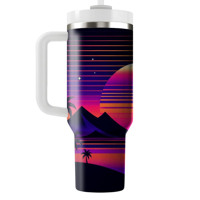 Synthwave Sunrise  Travel Tumblers