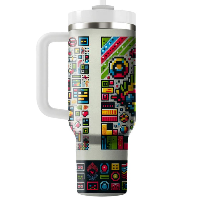 Retro Pixels  Tumbler Cups