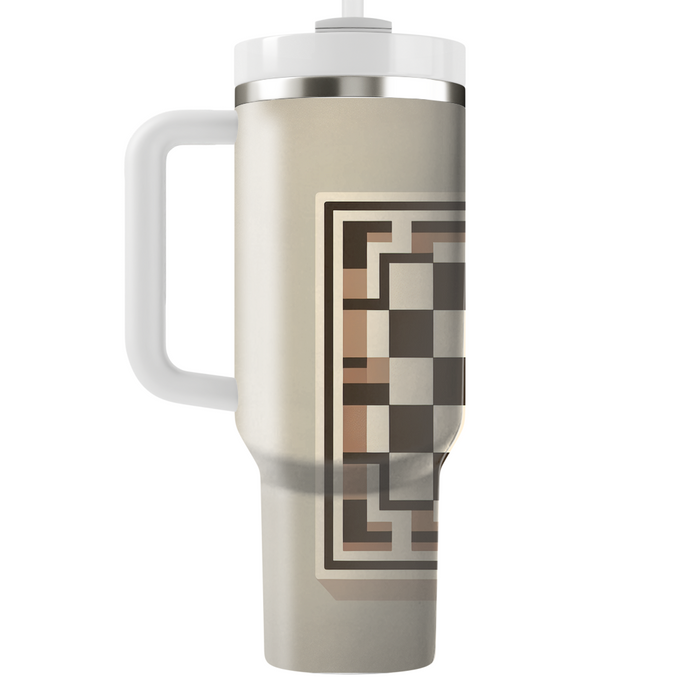 Vintage Checkerboard Decorative Tumblers