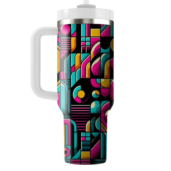 Bold Geometric Mosaic  Travel Tumblers