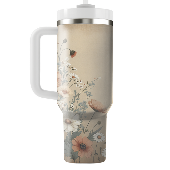 Rustic Wildflower Charm  Travel Tumblers