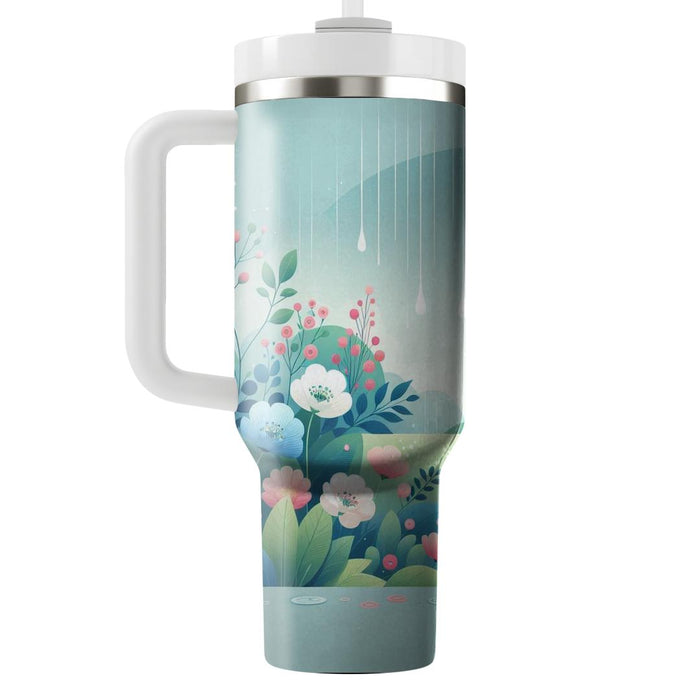 Spring Raindrop Serenade  Decorative Tumblers