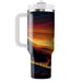 Bold Sunset Silhouette  Tumblers With Lids