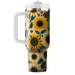 Sunny Sunflower Pattern  Personalized Tumblers