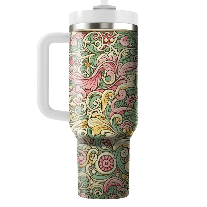 Timeless Retro Florals  Personalized Tumblers