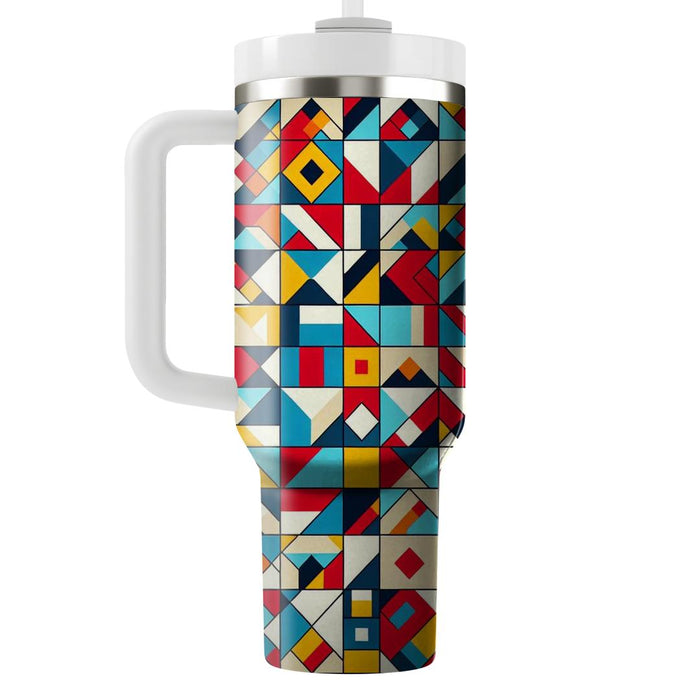 Vibrant Geometric Mosaic  Custom Tumblers