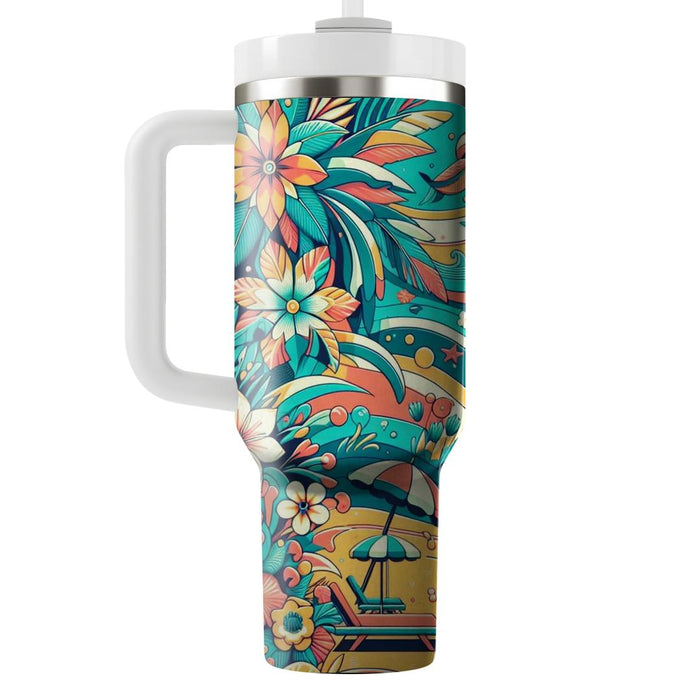 Tropical Summer Escape  Tumblers With Lids