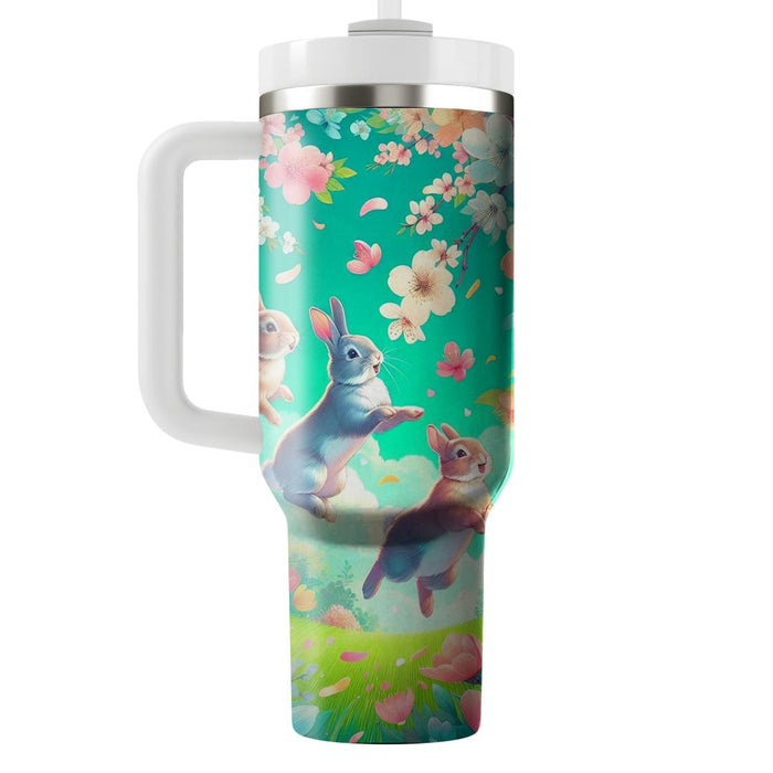 Spring Playful Bunnies  Insulated Tumblers