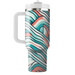 Geometric Wave Pattern Tumbler Cups