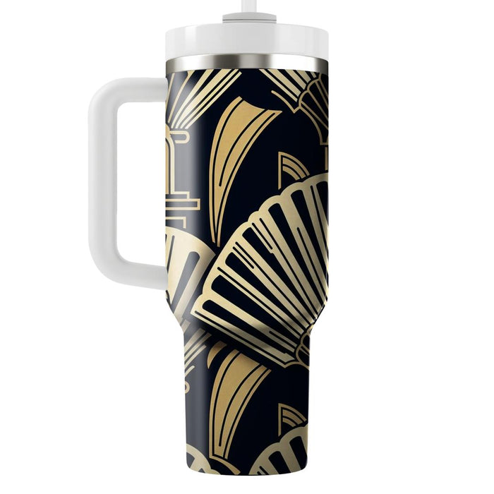 Art Deco Fan Design  Tumblers With Lids