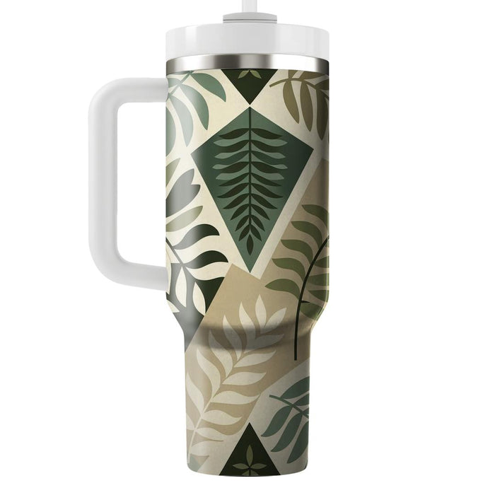 Geometric Fern Pattern  Travel Tumblers