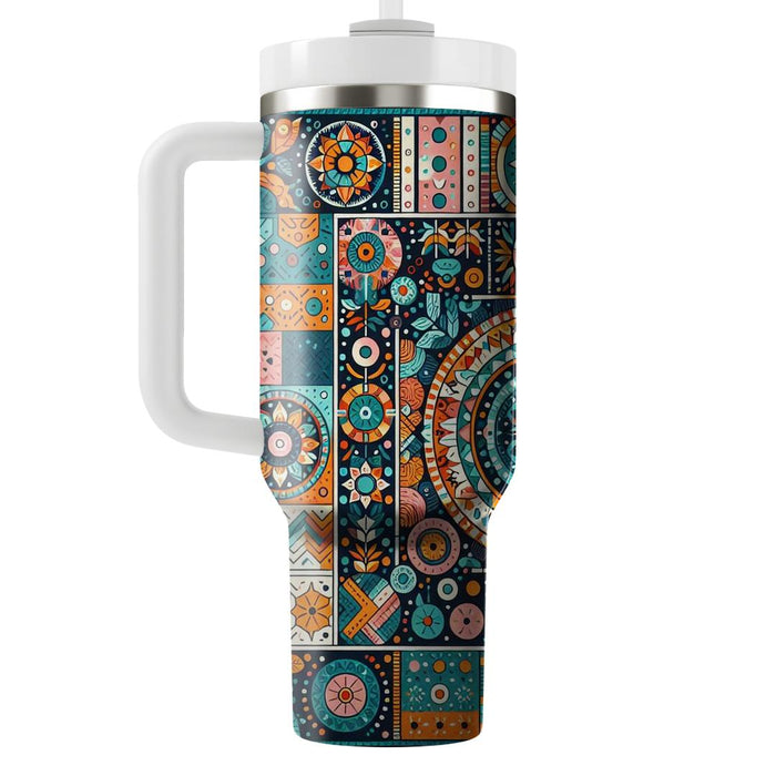 Retro Funky Tapestry  Tumbler Cups