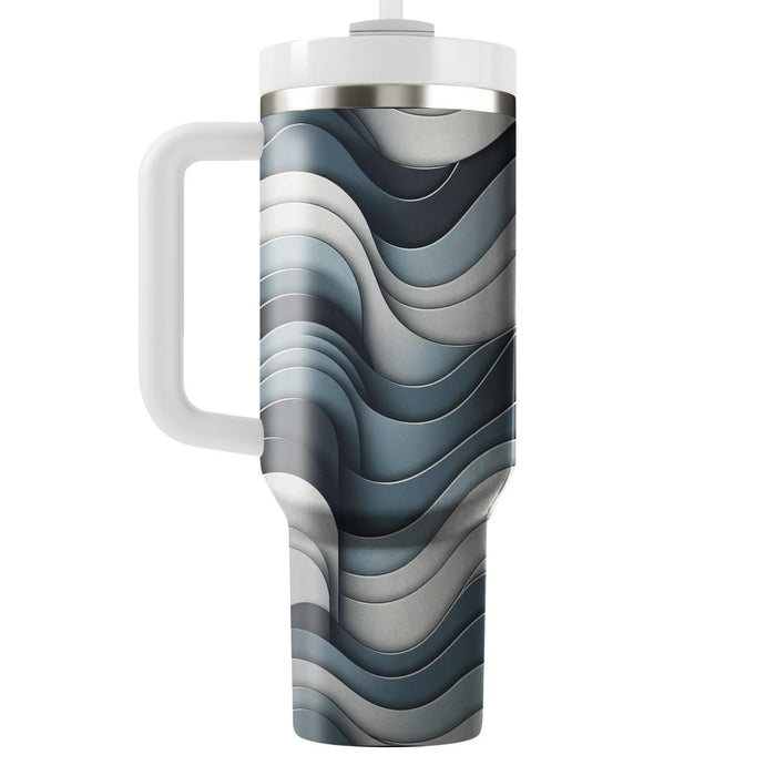 Sleek Geometric Wave  Custom Tumblers