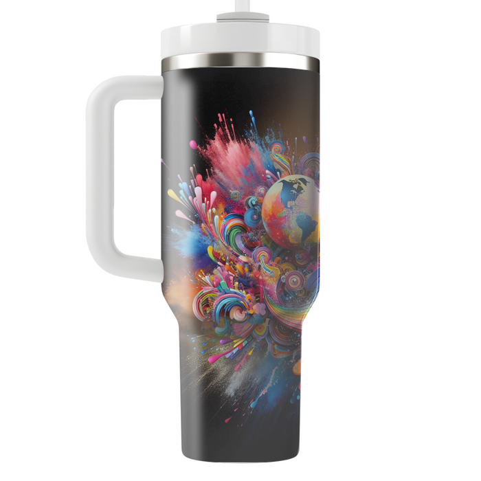 Joyful Vibrance - A Festival Of Colors  Personalized Tumblers