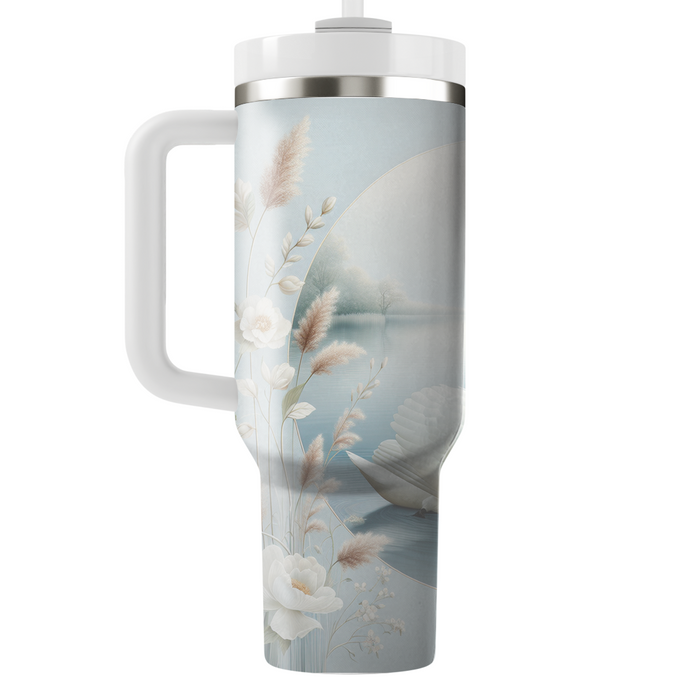 Serene Swan Gliding  Tumblers With Lids