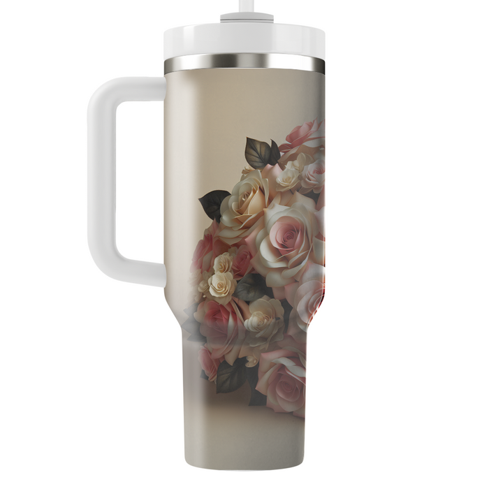 Timeless Rose Elegance  Travel Tumblers