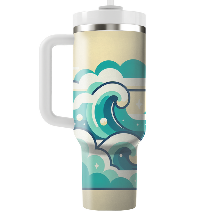 Whimsical Ocean Waves  Custom Tumblers