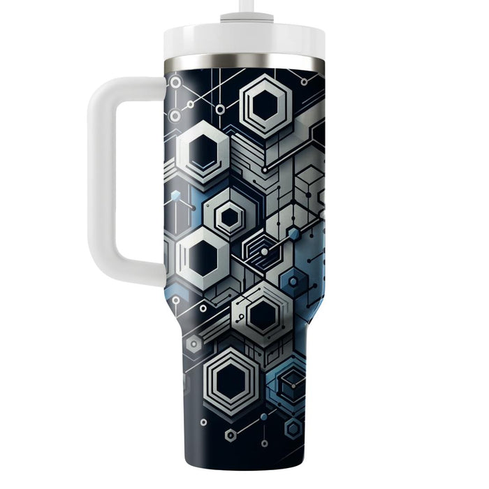 Futuristic Hexagonal Network  Decorative Tumblers