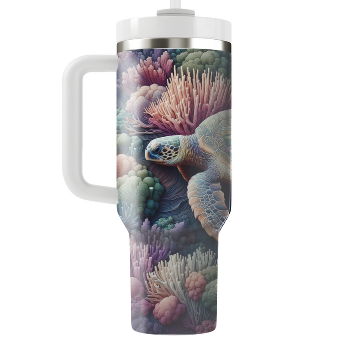 Artistic Turtle Voyage  Personalized Tumblers