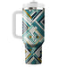 Geometric Grid Overlay  Insulated Tumblers