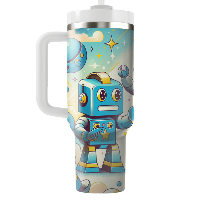 Retro Robot Rumble Custom Tumblers