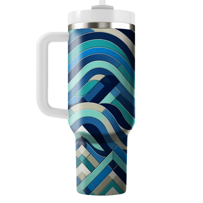 Dynamic Geometric Wave  Custom Tumblers