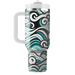 Stylized Wave Pattern Custom Tumblers