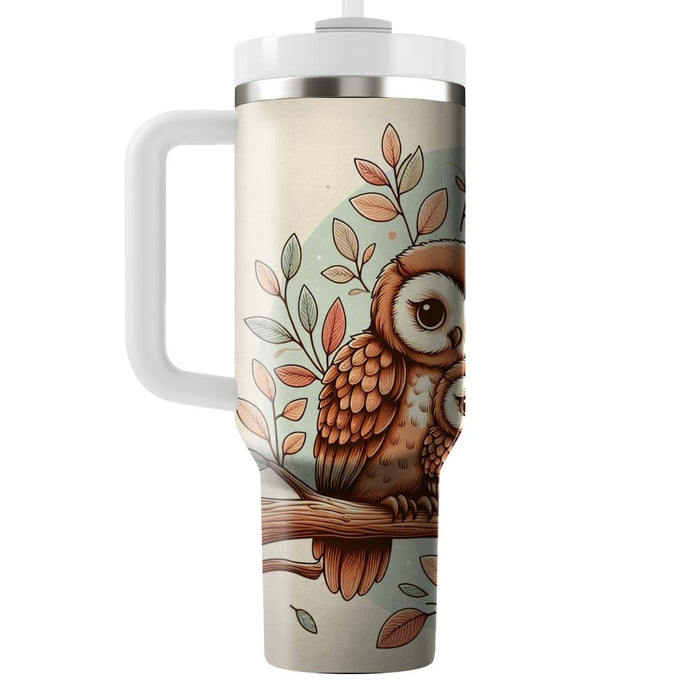 Friendly Owl Family  Custom Tumblers